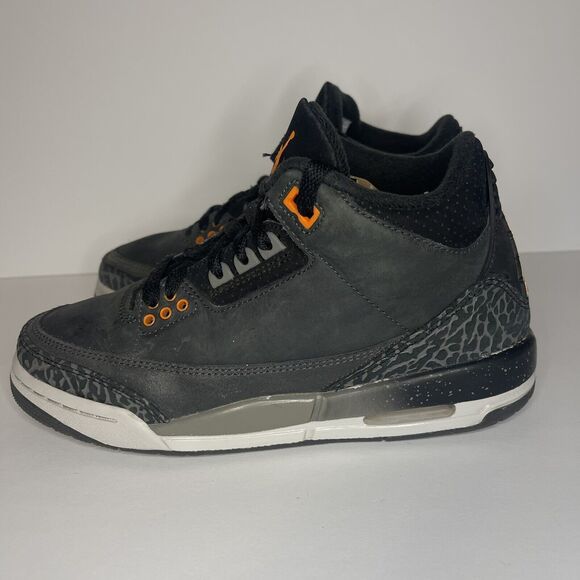 Nike Air Jordan Retro 3 Fear Pack Grey Orange DM0966-080 Preschool Boys Size 5Y - Picture 1 of 7